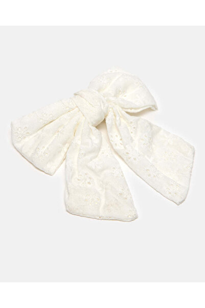 REDTAG Women White Ribbon Hair Clip