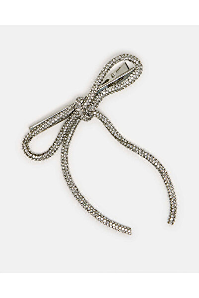 REDTAG Women Silver Embellished Hair Clip