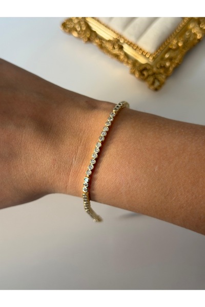 Charmist Çelik gold zirkon döküm bileklik
