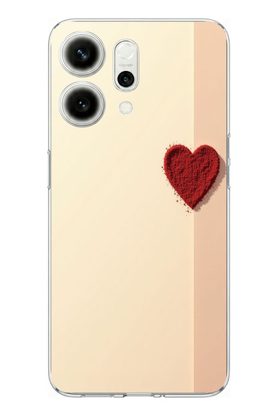 TechTree حافظة سيليكون متوافقة مع هاتف اوبو رينو 14 5G باللون الأحمر على خلفي...