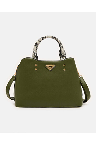 REDTAG Women Green Embellished Day Bag