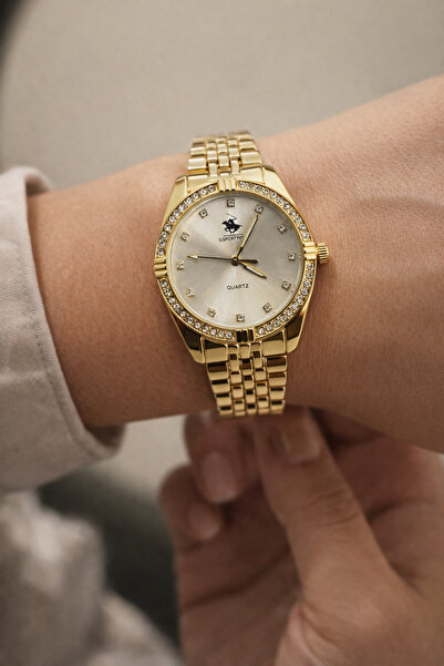 G Sport POLO Luxury Stone Detailed Women's Wristwatch