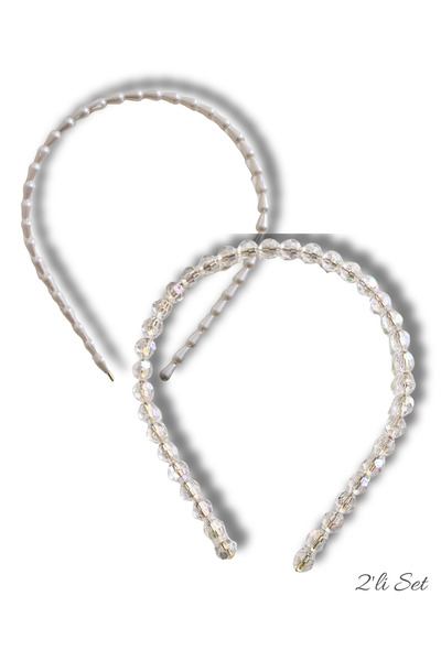 pegu baby collection طقم من قطعتين من تاج اللؤلؤ المتسلسل، للعروس، للمناسبات،...