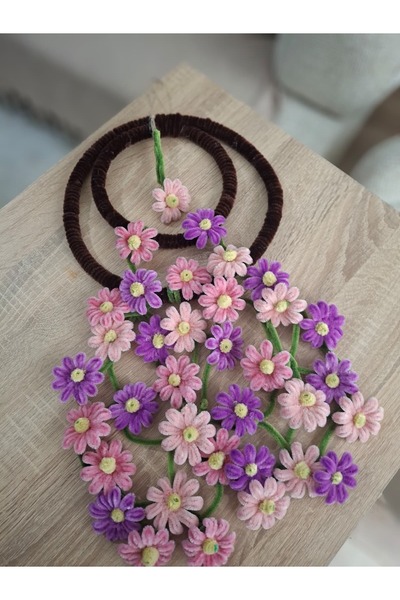 Sevgi burada Salkım Çiçekli Şönil Kapı Süsü