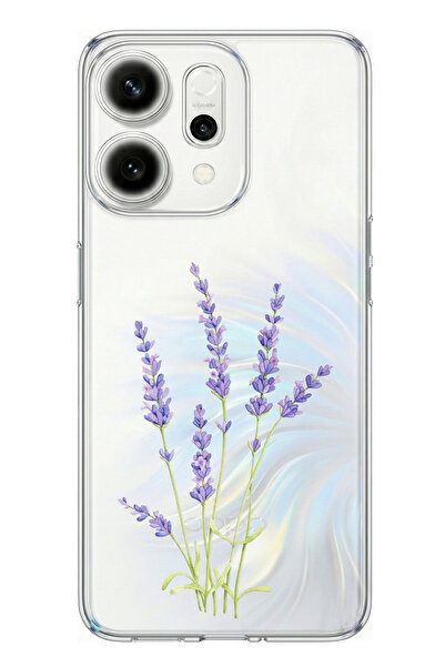 TechTree Oppo Reno 14 5g Compatible Lavender Flower Design Printed Silicone Case