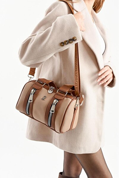 Bipanya Pablo Paneled Cylinder Lacoste Women's Shoulder Bag Bp-4864O