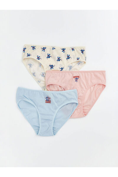 LC Waikiki Ekru Stitch and Angel Printed Girls' Panties 3-Pack
