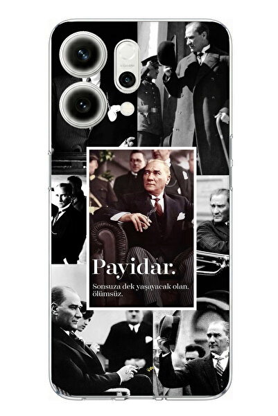 TechTree حافظة سيليكون متوافقة مع هاتف اوبو رينو 14 5G من أتاتورك بايدار مطبوع