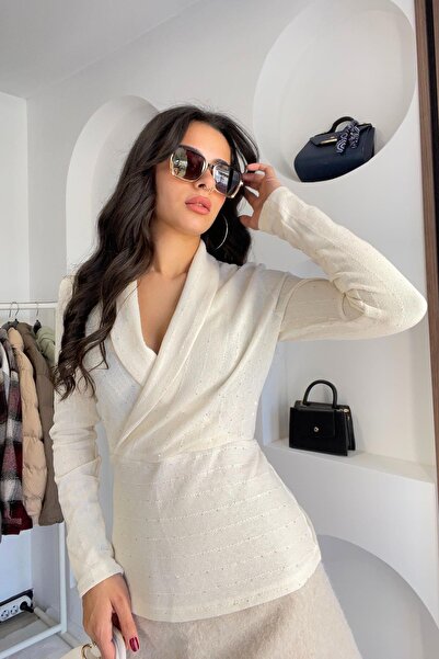 STEPS Collar and Sleeve Flounce Blouse - Ecru Ekru