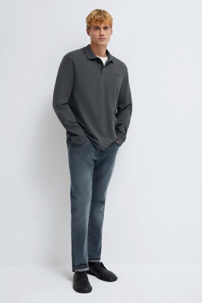 Mavi Ανδρικό μπλουζάκι πόλο ανθρακί 0613154-70088