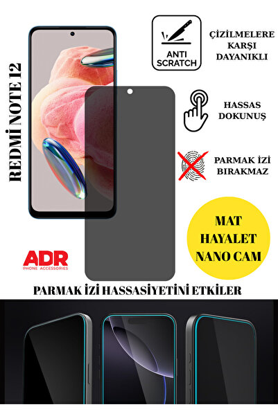 Redmi Note 12 Ghost Glass Matte Nano Screen Protector Shockproof Flexible Nano Glass