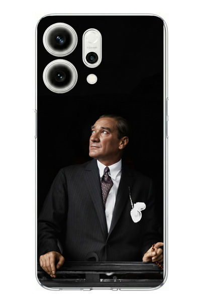 TechTree Oppo Reno 14 5g Compatible Ufka Bakan Lider Atatürk Printed Silicone...