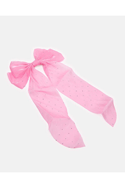 REDTAG Girls Pink Ribbon Hair Clip