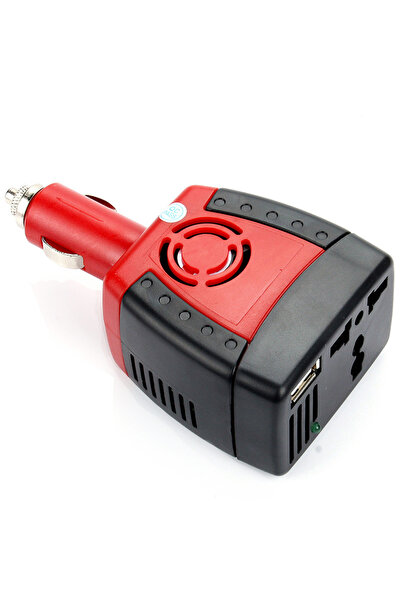 Linomag Invertor auto, DC 12V la AC 220V, Linomag®, 150W, adaptor priză UE/UK...