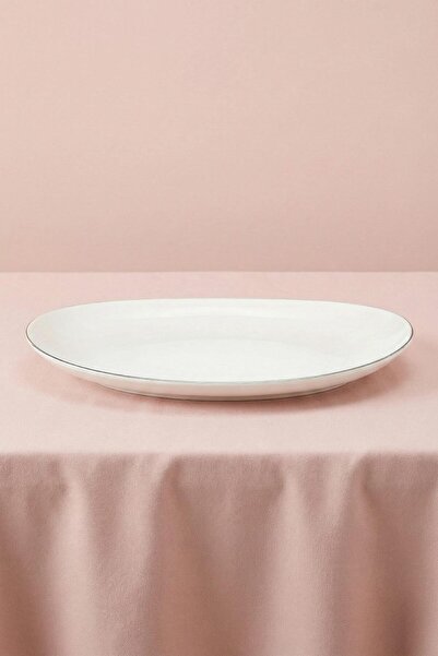 Soley سيدا |   طبق بورسلين ذو حافة بلاتينية (30 سم)
