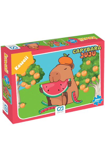 CA Games Kawaii Capybara Juju Lisanslı 200 Parça 33x48cm Çocuk Puzzle Yapboz ...