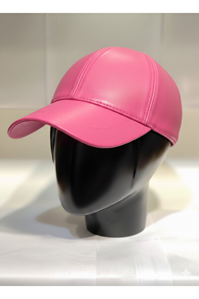 Perle Noir Kırmızı Deri Şapka