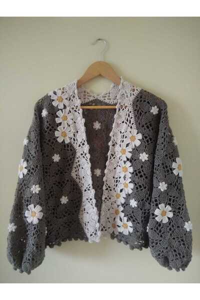 Guashe Hand Knitted Motif Cardigan