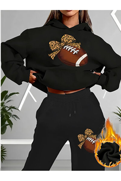 ELAN WEAR Unisex printed hoodie sweatset - hooded sweatshirt top and bottom set