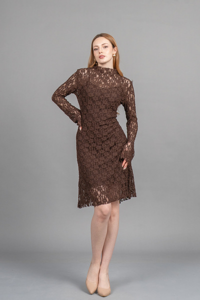 MissVina Rochie mini din tul Trend – Formă cu căptușeală premium 50359