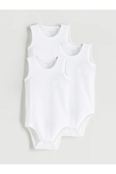 LC Waikiki Lcw Baby Ecru Basic Baby Boy Snapback Body 3 Pcs