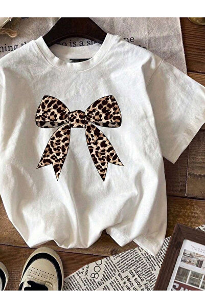 trendypassion Unisex Leopard Pattern Ribbon Printed Design Tshirt