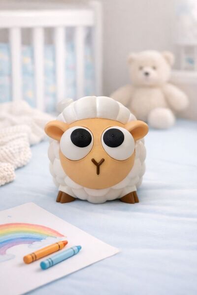 LİYA3D Sevimli Koyun Figürlü Kumbara | Çocuk Odası Dekoru & Para Biriktirme K...