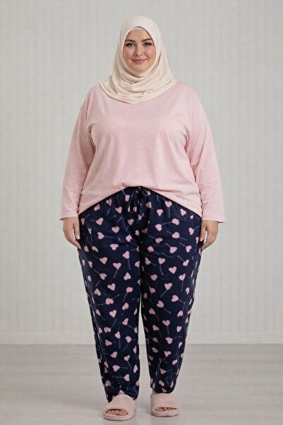 CNG MODA Patterned Battal Fleece Pajama Bottoms