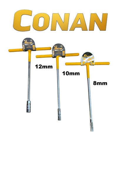 CONAN 3 Pcs T-Handle Socket Wrench Set – Models COTSB08 / COTSB10 / COTSB12 –...