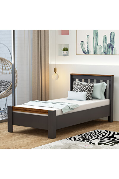 Betroya Optima Karyola Antrasit Kemençe 190 x 90 cm | Modern ve Dayanıklı Tek...