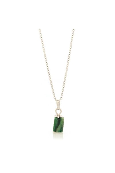 Astrolog Elvan ZÜMRÜT (EMERALD) DOĞAL TAŞ KOLYE SİLİNDİR FORM