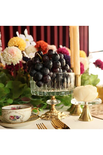 i love home glass Royal Crystal Decorative Presentation Bowl with Stand