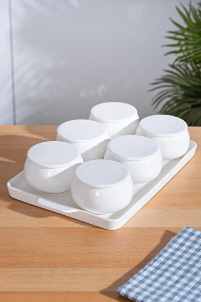 ACAR Pamira 6-Piece Porcelain Breakfast Set with Lid
