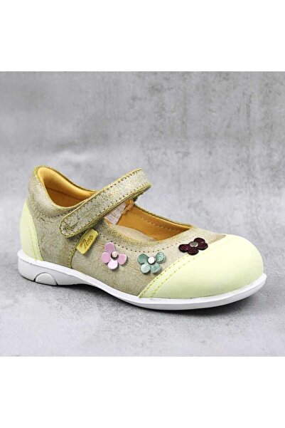 tino Pantofi usori , de copii , decorati cu flori , din piele naturala 1793-A...
