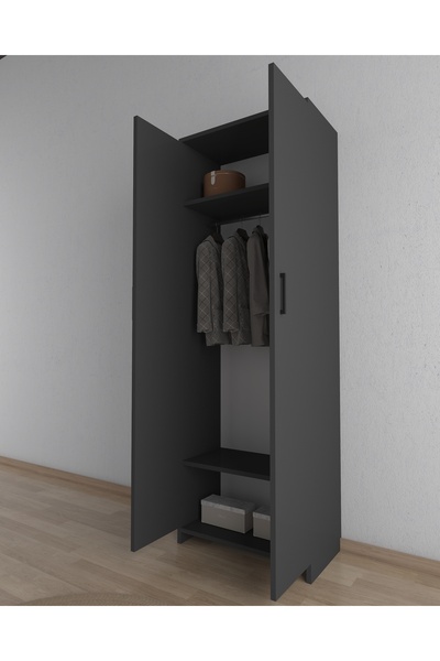 ESYAH GARDROP İKİ KAPAKLI