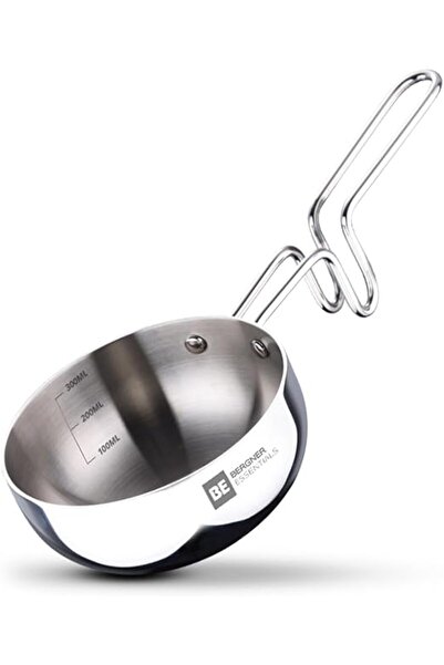 Bergner مقلاة صغيرة من الفولاذ المقاوم للصدأ ثلاثية الطبقات سعة 300 مل، مقاس ...