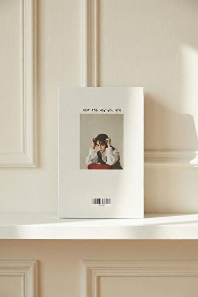 Buka Shops Minimalist Motto Themed Decorative Book Box - White'Just the Way You Are' Written Emotional Portrait t