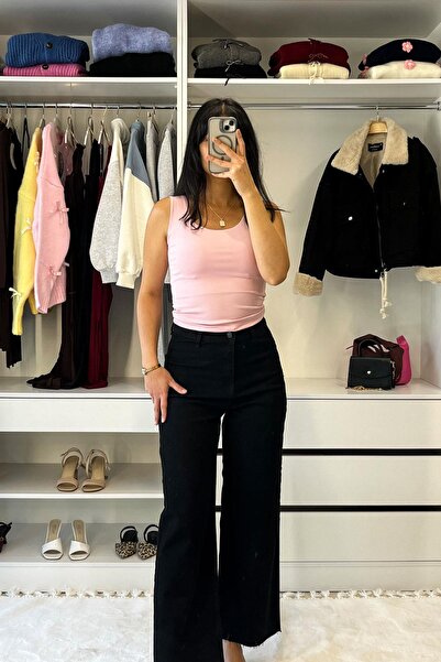 Rich Star Front Pocketless Jean with Cut-Out Legs - Black Black