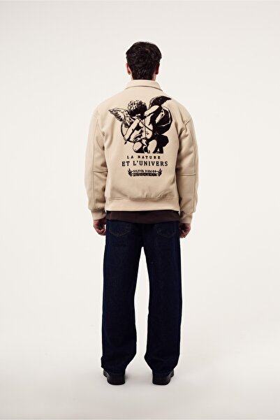 2512 Clothing Sırtı Printed Kaşe Mont