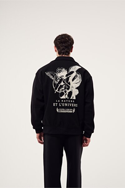 2512 Clothing Sırtı Printed Kaşe Mont