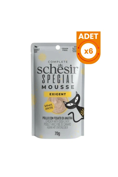 Schesir Special Mousse Tavuklu ve Ördek Ciğerli Pouch Yetişkin Konserve Kedi ...