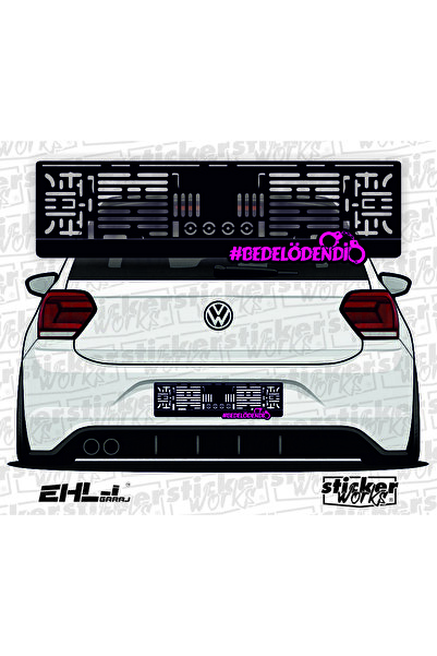 Sticker Works Pay on the Spot Takmatik Car License Plate Holder