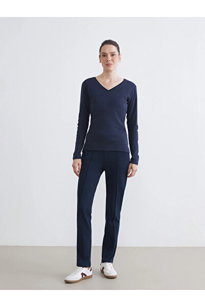 LC Waikiki Lcwaikiki Classic Navy Blue Women's Sweatpants with Elastic Waist