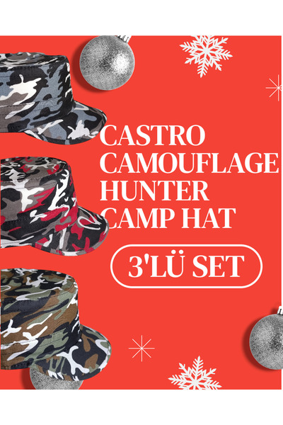 Shopiolog Camouflage 3-Pack Castro Cap Transitional Unisex Che Guevara, Fidel...