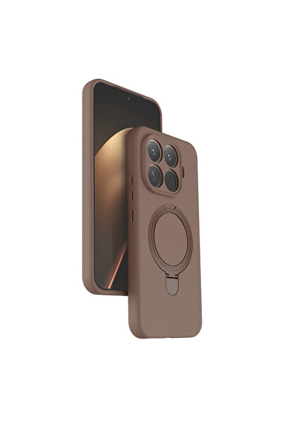 UnDePlus Xiaomi Mi 15T Pro Kılıf Slikon M-safe Şarj Uyumlu Silikon Standlı Re...