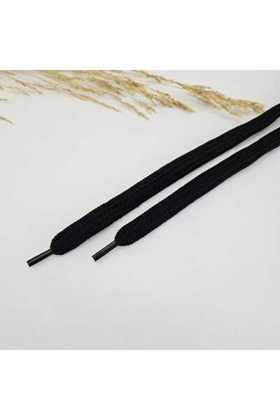 Kaf Kumaş Kordon Bağcık | Sweatshirt-Eşofman İpi 5 Adet 115 cm Siyah