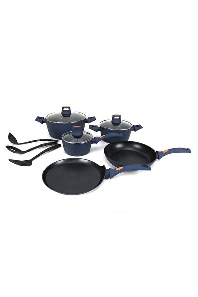 Chefline طقم أواني طهي من الألومنيوم مكون من 11 قطعة - أداء متين وطهي احترافي