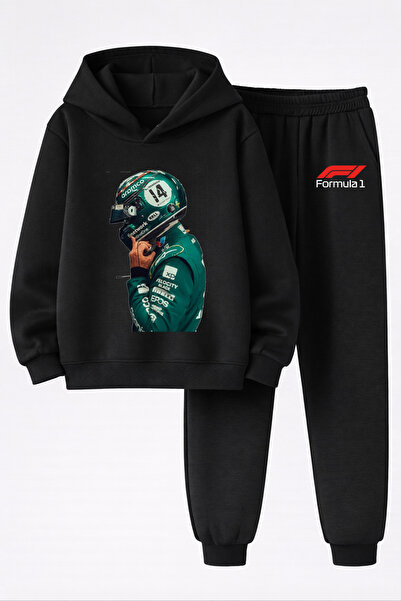 MAGORS Fernando Alonso Printed 3-Ply Quality Sweatshirt and Trackpants F1 Chi...