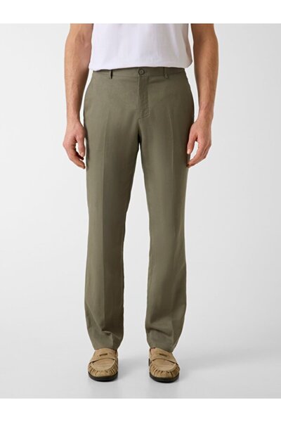 Guess Myron Erkek Keten Karışımlı Slim Fit Pantolon