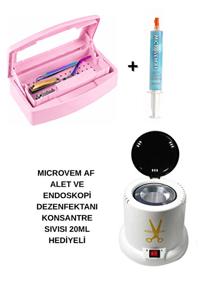 ELLEA NAIL 100W Mini Sterilizasyon Makinesi ve Çift Bölmeli Sterilizasyon Kut...